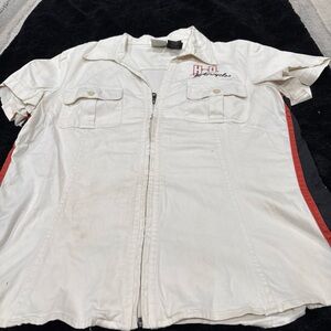 Harley-Davidson White and Red Women's Shirt